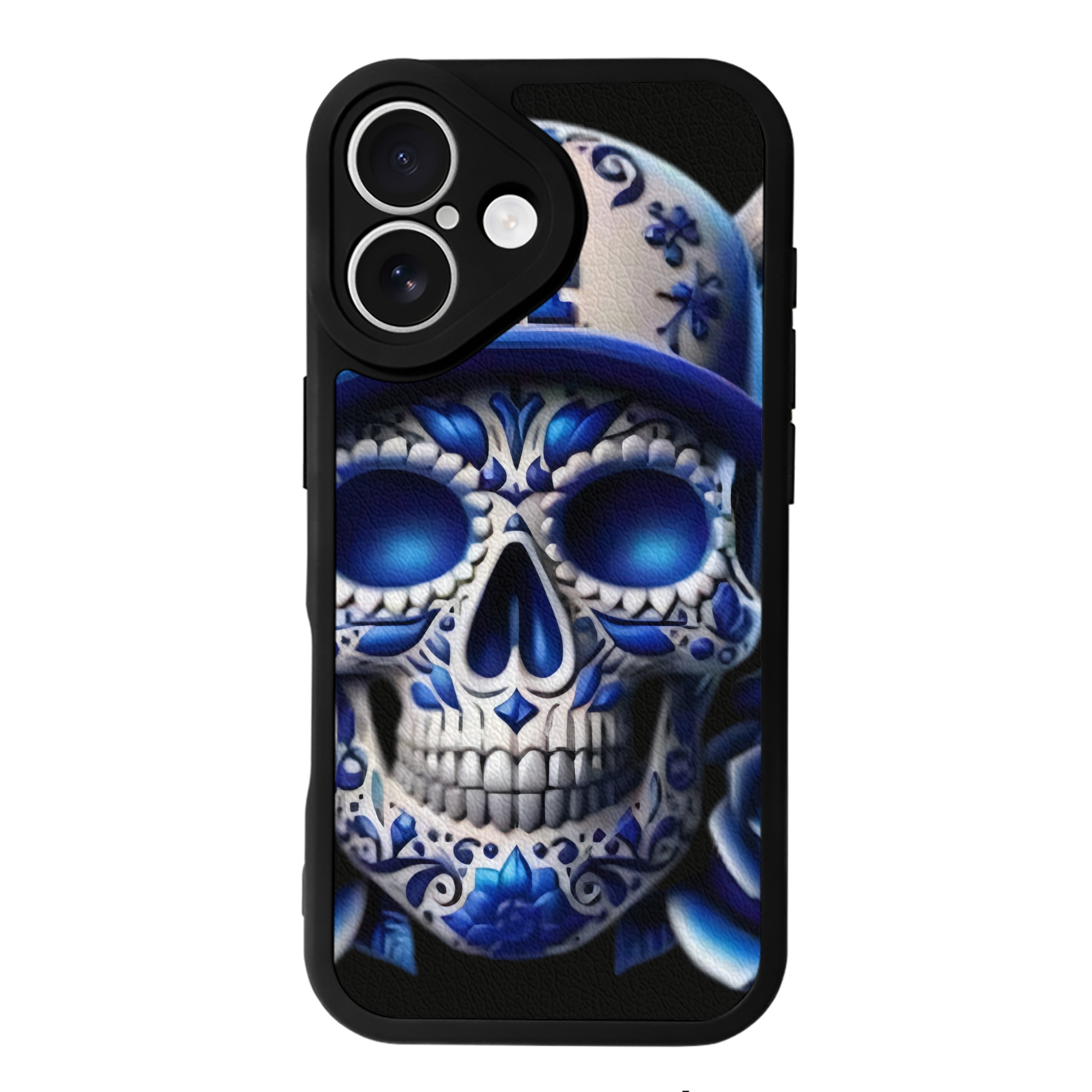  IPhone 16 Silicone Leather Case – UV Print, Lambskin Texture – Perfect Fit, Wireless Charging Compatible, Scratch Resistant, Precise Cutouts – Stylish Protection For IPhone 16